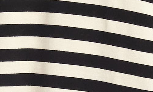 Karen Kane Stripe Flutter Sleeve Stretch Cotton Top
