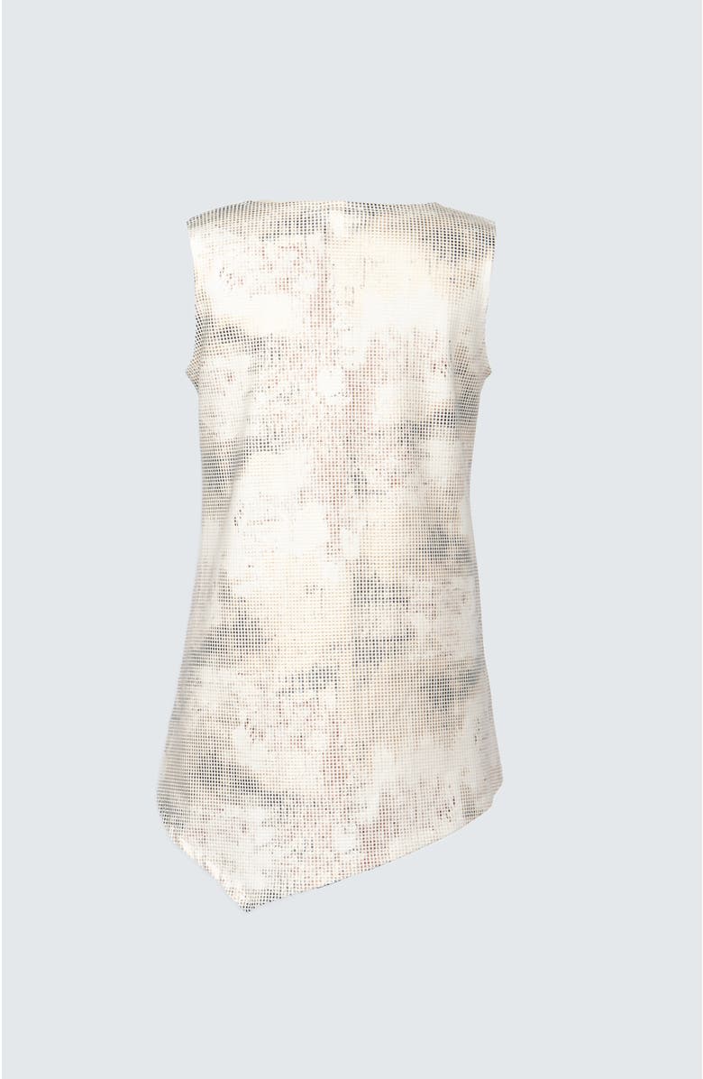 LUUKAA Willow Printed Cotton Jersey Top, Alternate, color, Ecru