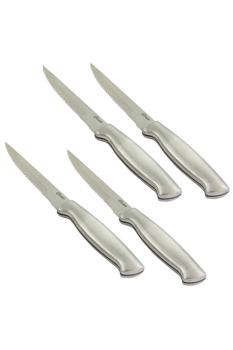 Baldwyn 4.5 Inch Stainless Steel Steak Knife, Set of 4, Main, color, Silver
