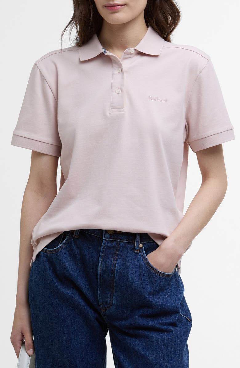 Barbour Bowford Stretch Cotton Polo, Main, color, Primrose Pink