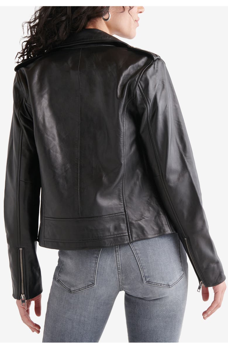 Lucky Brand Leather Moto Jacket, Alternate, color,