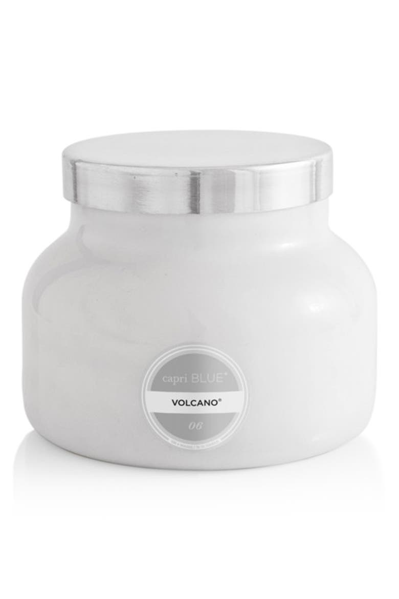Volcano White Signature Jar Candle, Main, color, VOLCANO