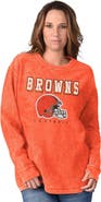 G-III 4HER BY CARL BANKS Women's G-III 4Her by Carl Banks Orange Cleveland Browns Comfy Cord Pullover Sweatshirt