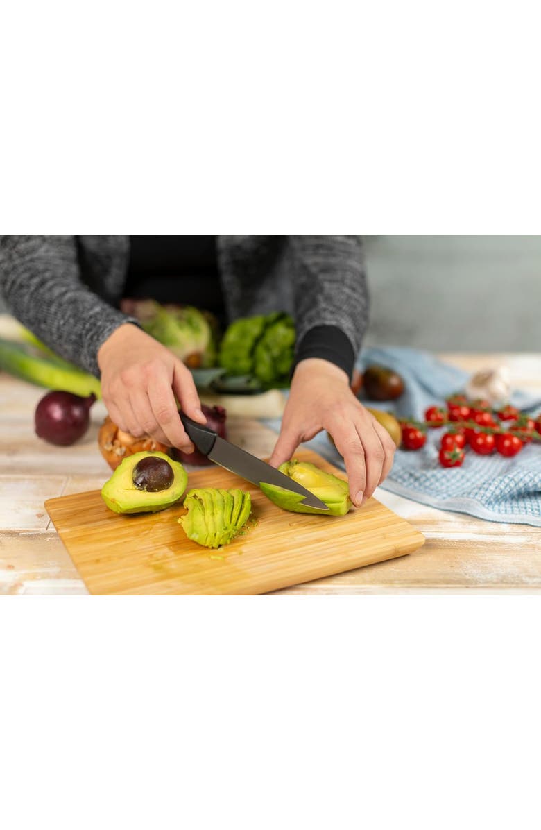 Kuhn Rikon ICED Straight Utility Knife 5.12-Inch, Ice Hardened German Stainless Blade, Alternate, color, Black