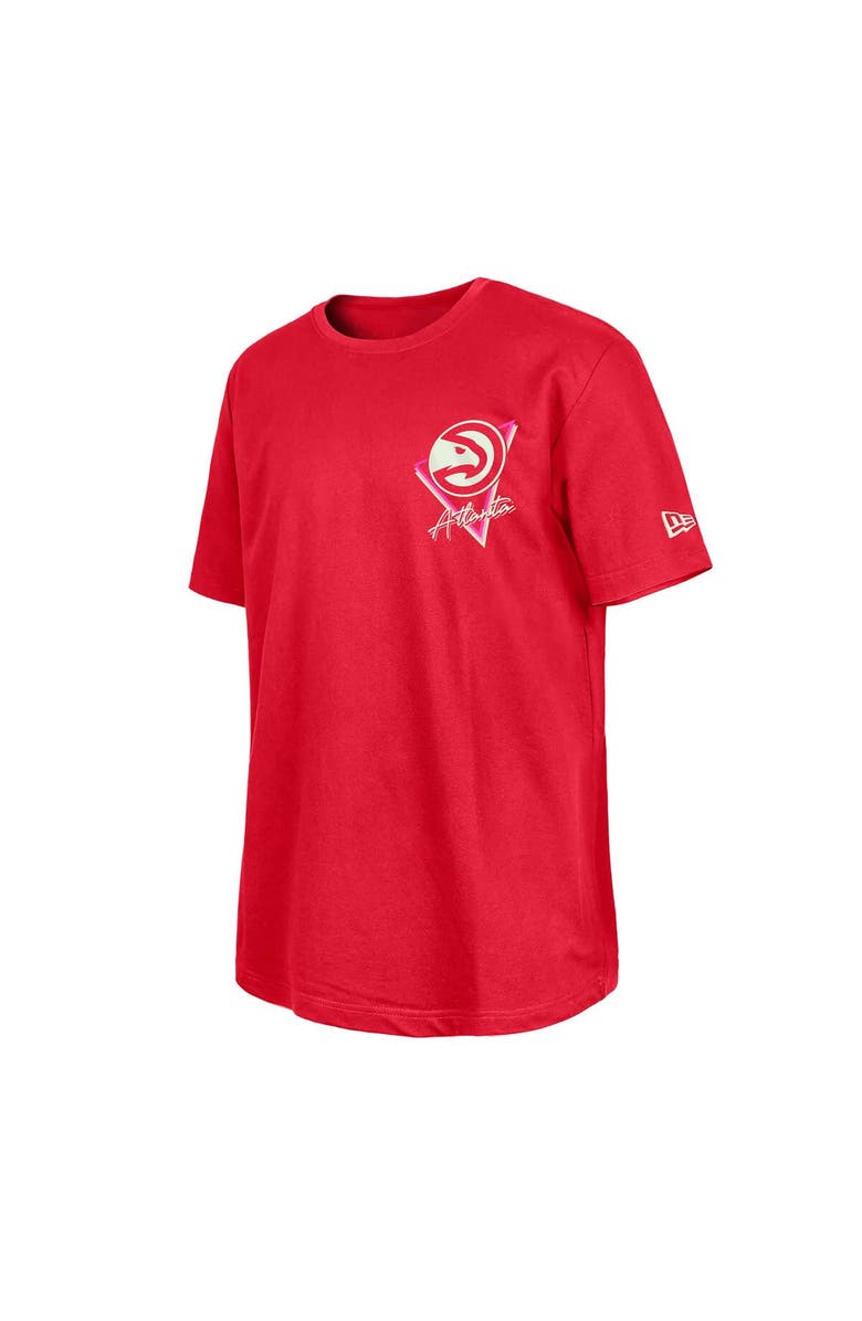 New Era Red Atlanta Hawks Glow-in-the-Dark T-Shirt, Alternate, color, Red