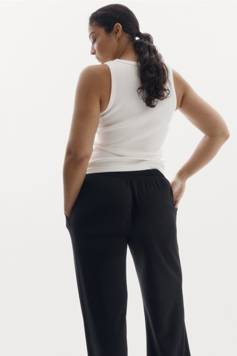 Wide Crease-front Joggers, Alternate, color, Black