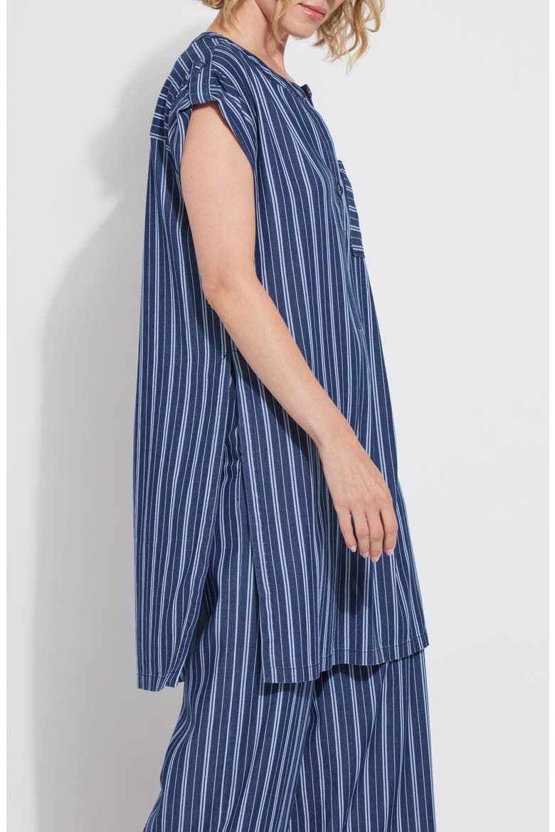 Serafina Long Tunic, Alternate, color, VACAY CHAMBRAY STRIPE