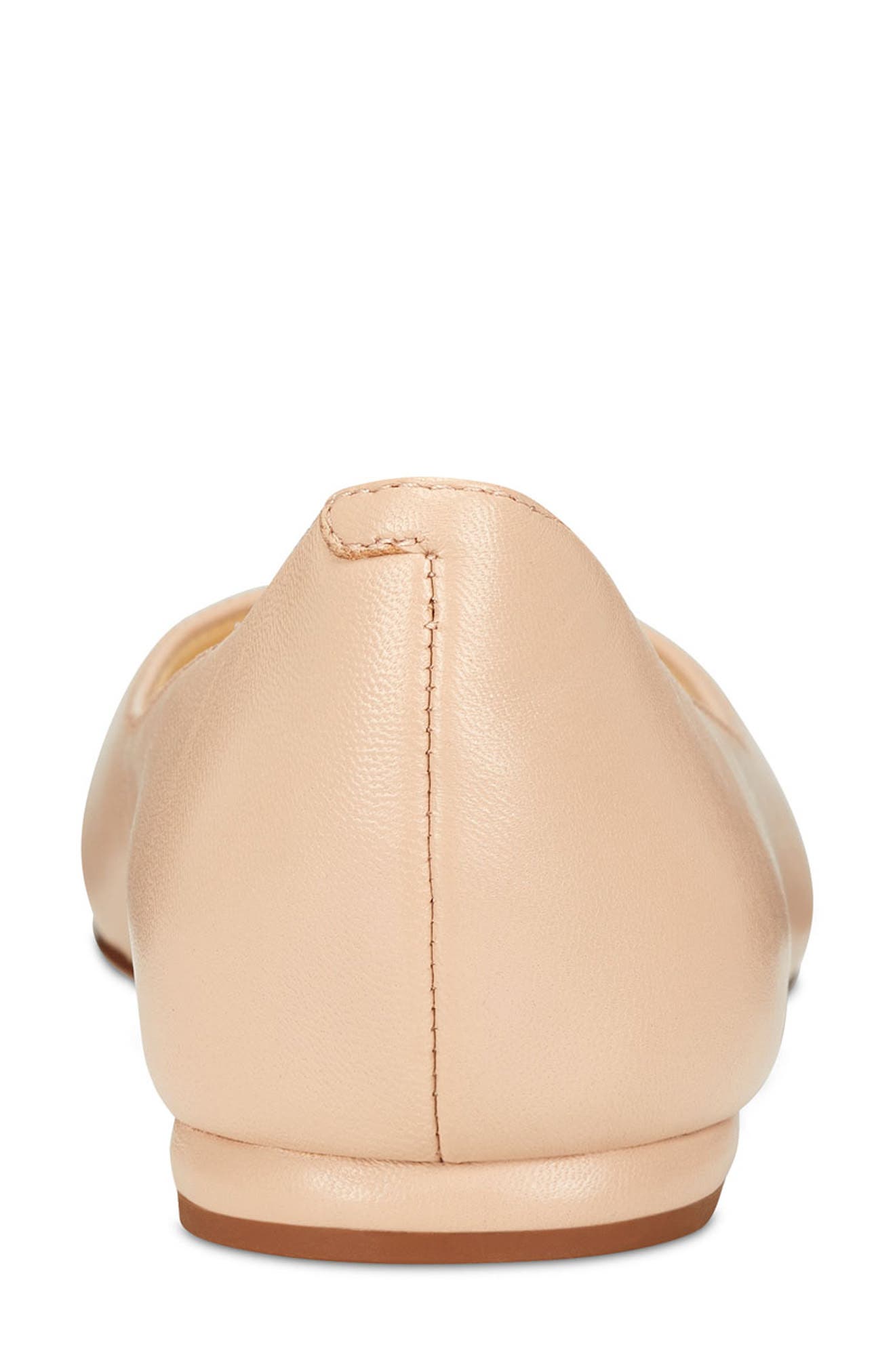 Nine West Speak Up Pointed Toe Flat, Alternate, color, Nude Leather