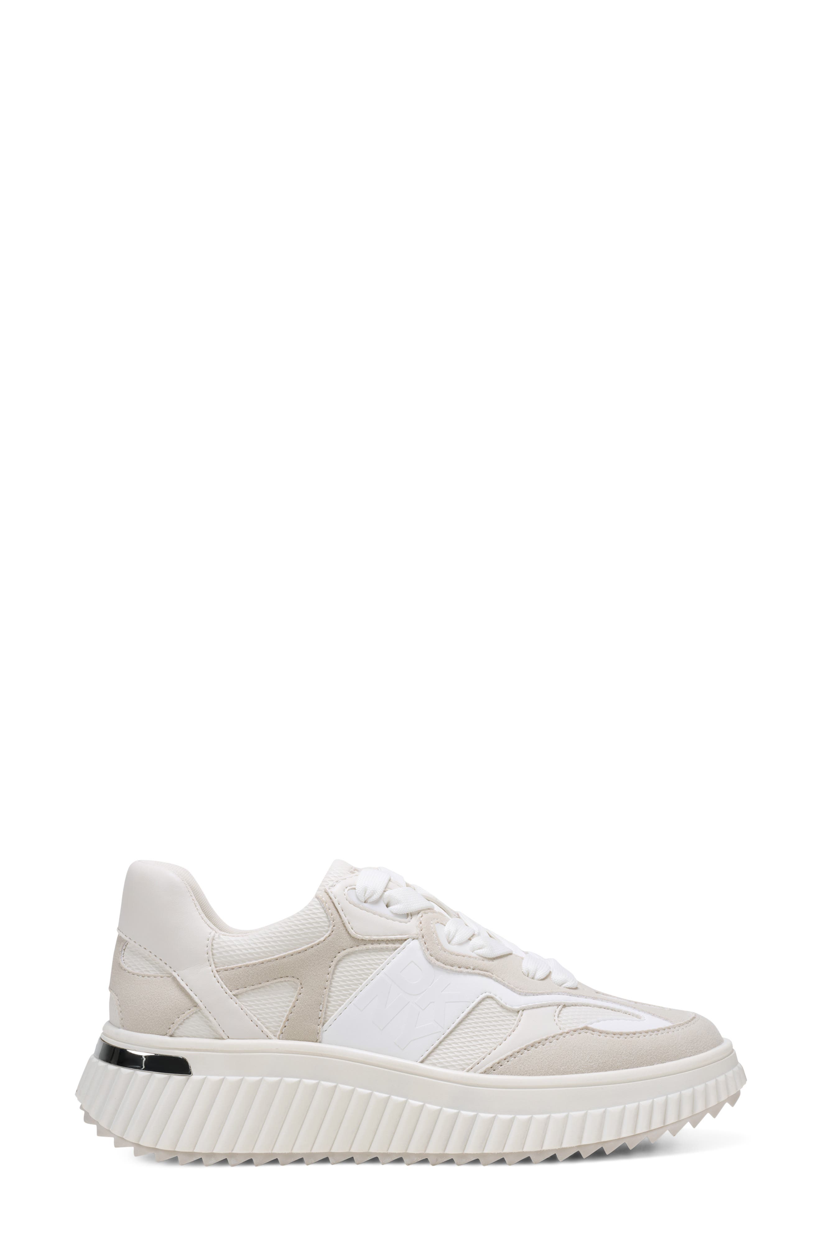 DKNY Lachele Platform Sneaker, Alternate, color, Soft White/ White
