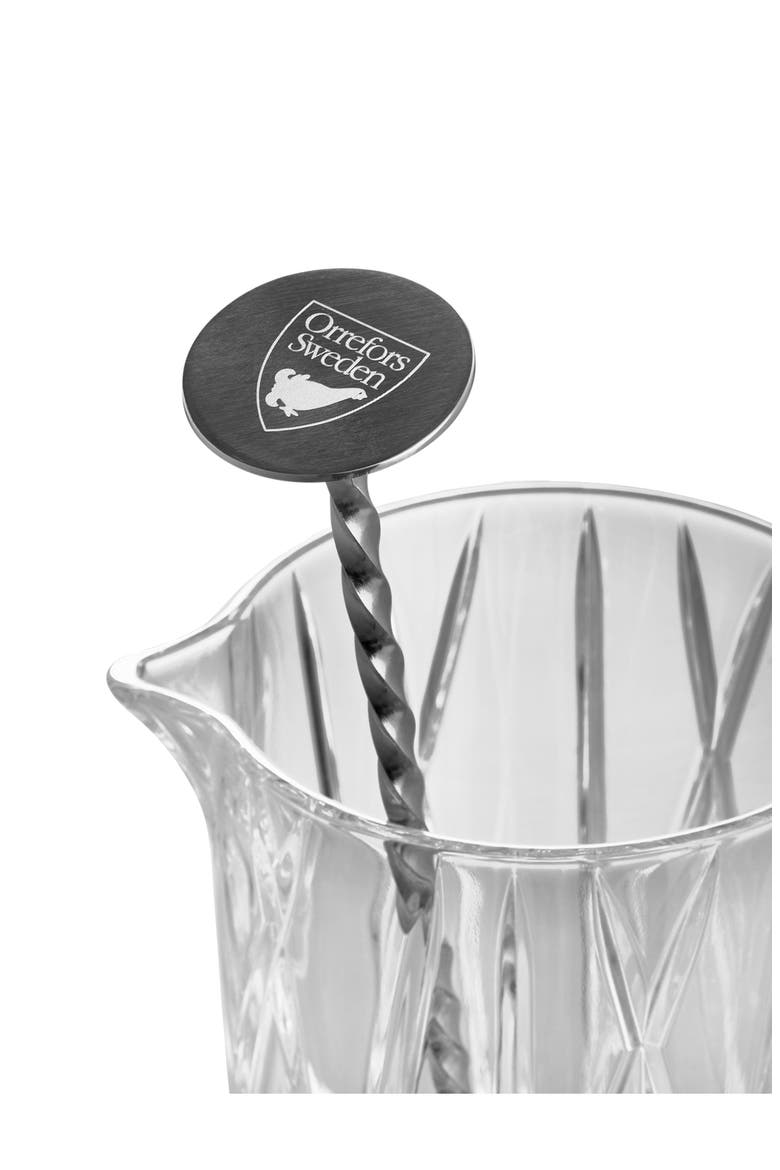 City Mixing Glass & Bar Spoon, Alternate, color, CLEAR