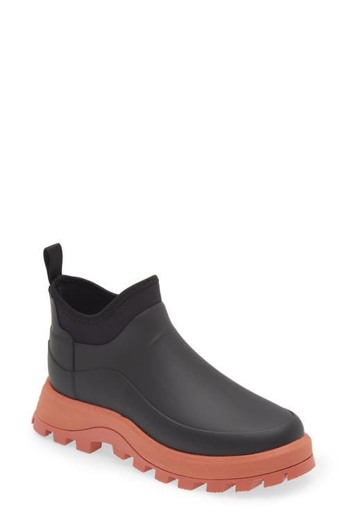 Hunter City Explorer Waterproof Bootie In Black/red Flurry