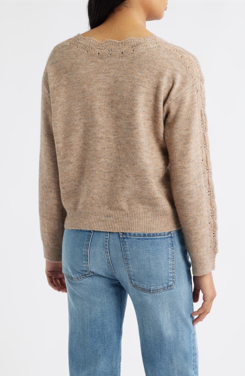 Wit & Wisdom Boat Neck Sweater, Alternate, color, Heather Oatmeal