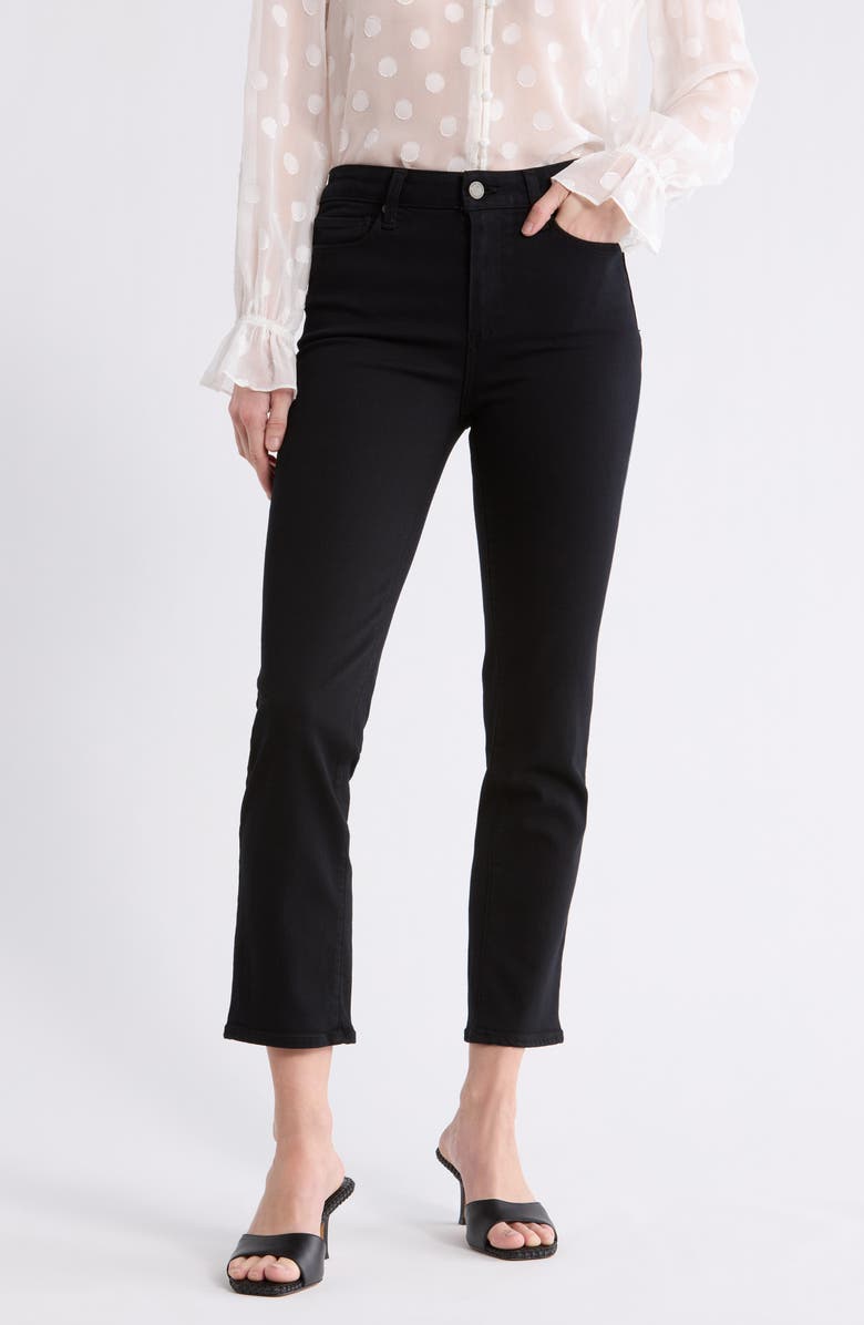PAIGE Jacqueline Straight Leg Jeans, Main, color, Black Overdye