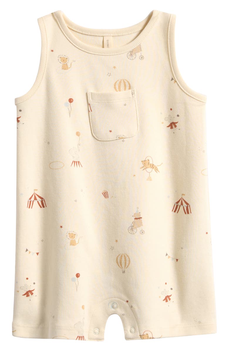 QUINCY MAE Carnival Organic Cottn Romper, Main, color, Ivory