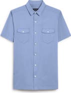 Bugatchi OoohCotton® Short Sleeve Button-Up Shirt