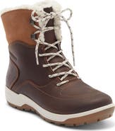 ECCO Trace Lite Waterproof Faux Shearling Lined Hiking Boot