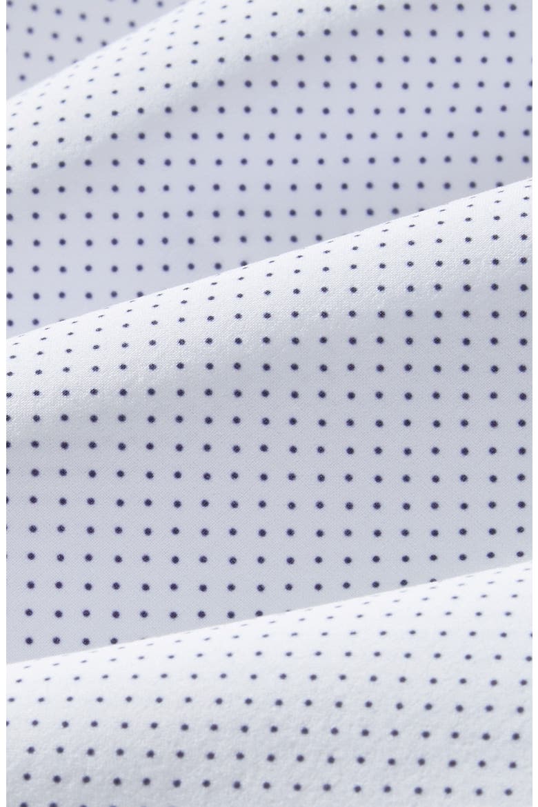 Leeward Trim Fit Micro Dot Performance Button-Up Shirt, Alternate, color, NAVY MICRO DOT