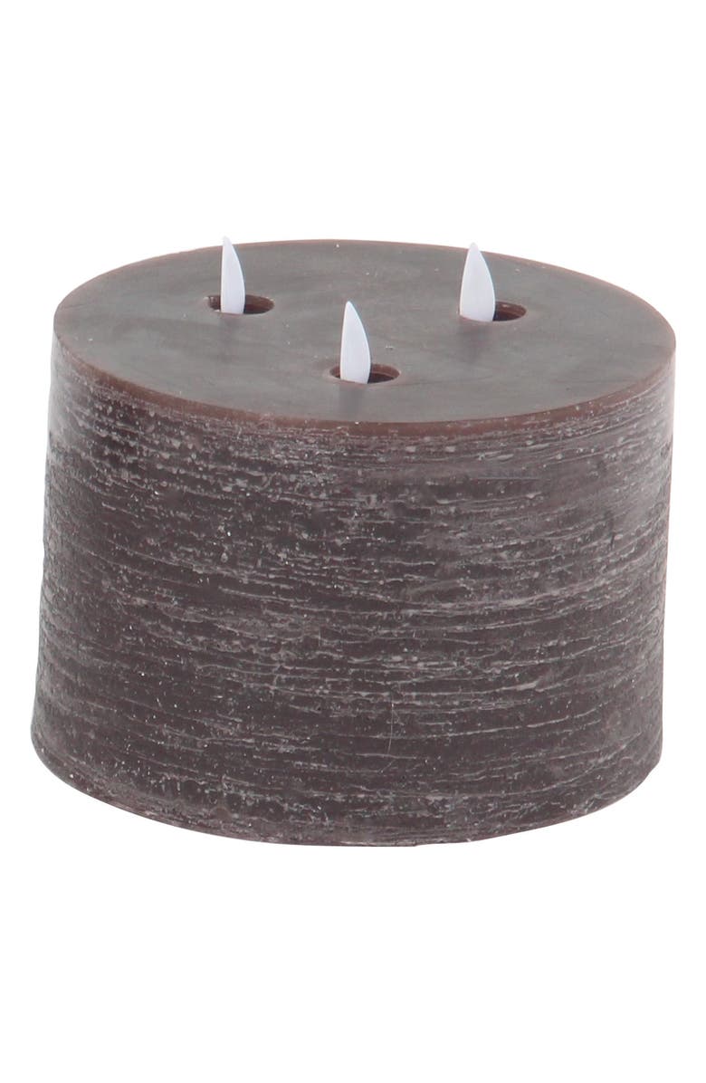 SONOMA SAGE HOME Brown Wax Traditional Flameless Candle with Remote Control - Set of 3, Alternate, color, Brown