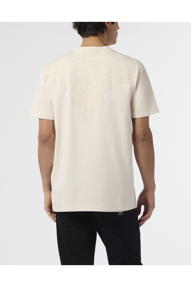 Round Neck T-Shirt Degrade Monogram Monogram Men, Alternate, color, beige