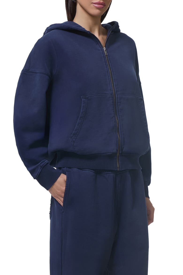 Oren Cotton Zip Hoodie, Main, color, BLACK IRIS