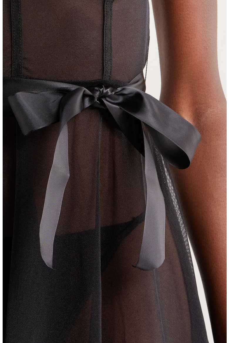 Mon Amour Underwire Chemise, Alternate, color, BLACK