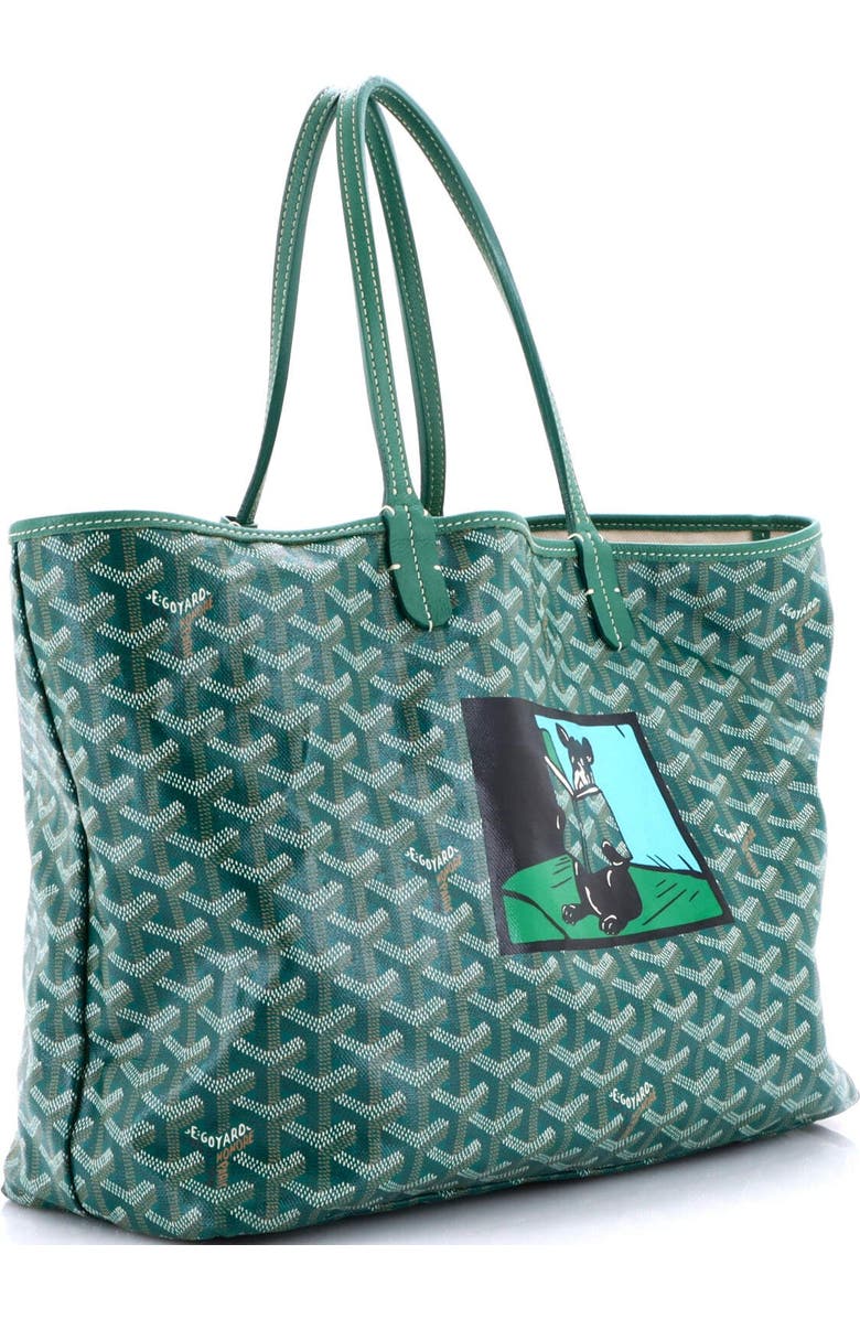 Pre-Owned Goyard Saint Louis Tote Printed Coated Canvas PM, Alternate, color, Green