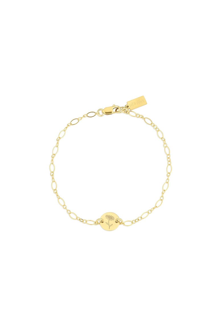 Lily Birth Flower Pendant Bracelet, Main, color, GOLD / FEBRUARY - VIOLET