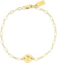 Set & Stones Lily Birth Flower Pendant Bracelet