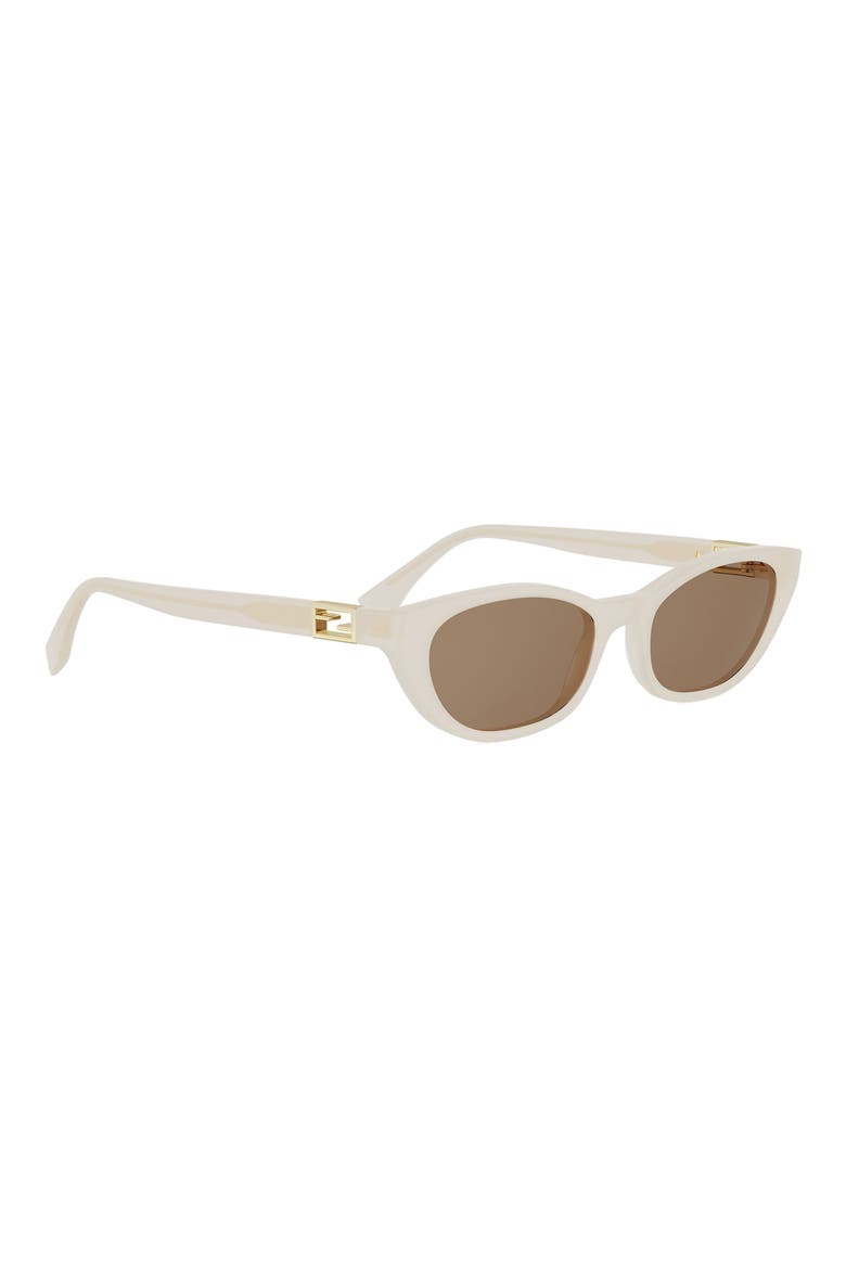 Baguette 54mm Cat Eye Sunglasses, Alternate, color, IVORY / BROWN