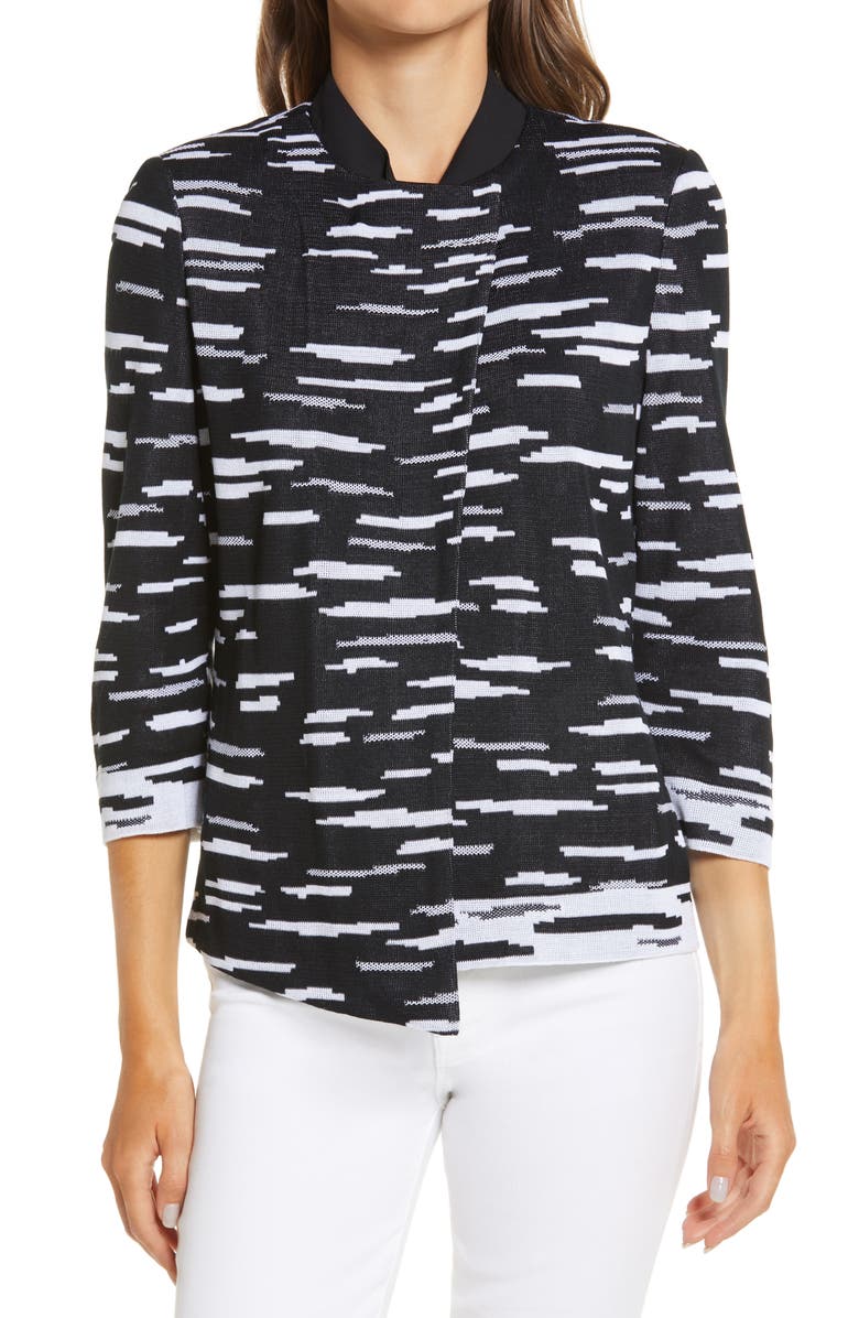 Ming Wang Dash Asymmetrical Sweater Jacket, Alternate, color, 