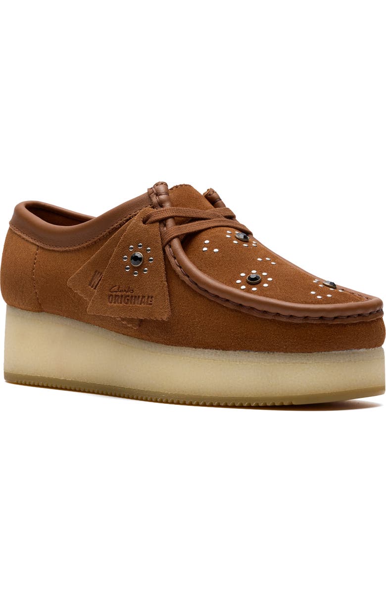 Clarks<sup>®</sup> Originals Wallacraft Bee Platform Driving Shoe, Main, color, Brown/ Orange Suede
