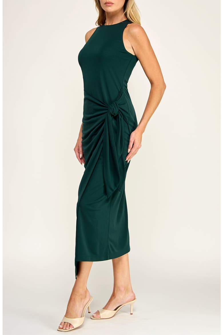 Wrap Front Knit Midi Dress, Alternate, color, DEEP EMERALD