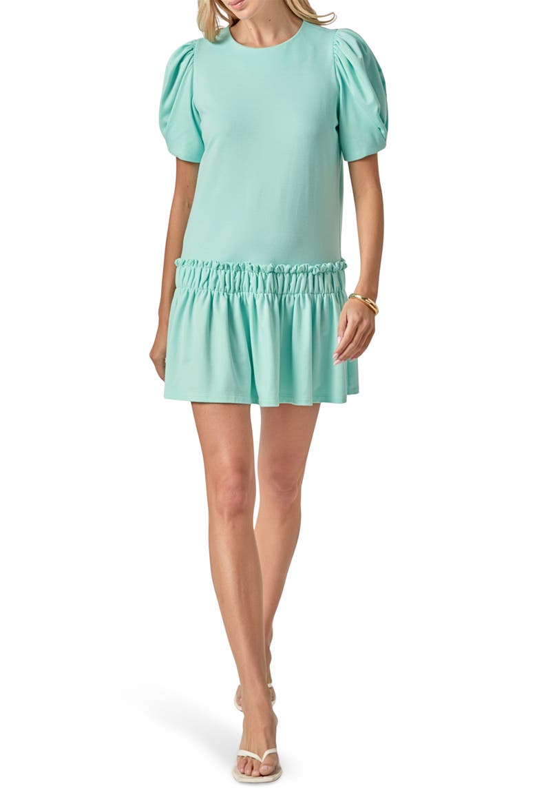 Puff Sleeve Minidress, Main, color, MINT