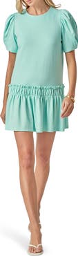English Factory Puff Sleeve Minidress