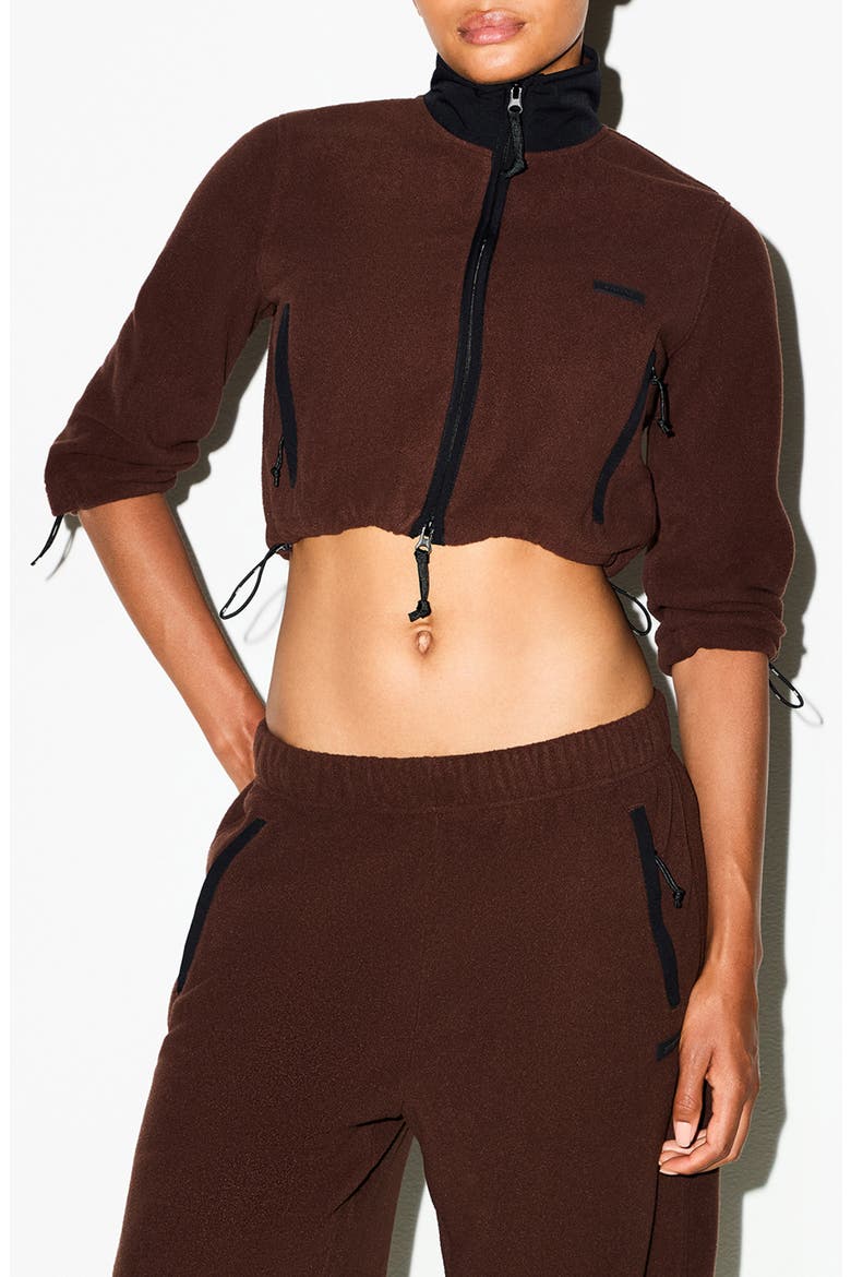Shrunken Zip Jacket, Main, color, UMBER