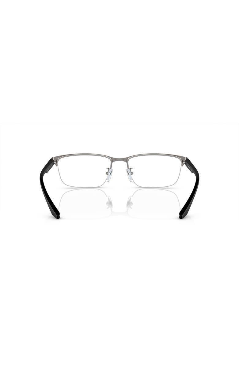 Emporio Armani 57mm Rectangle optical glasses, Alternate, color, Black