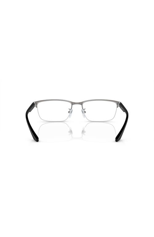 Emporio Armani 57mm Rectangle Optical Glasses In Black