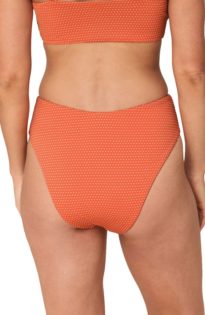 Andie The '90s High Waist Bikini Bottoms, Alternate, color, Marmalade