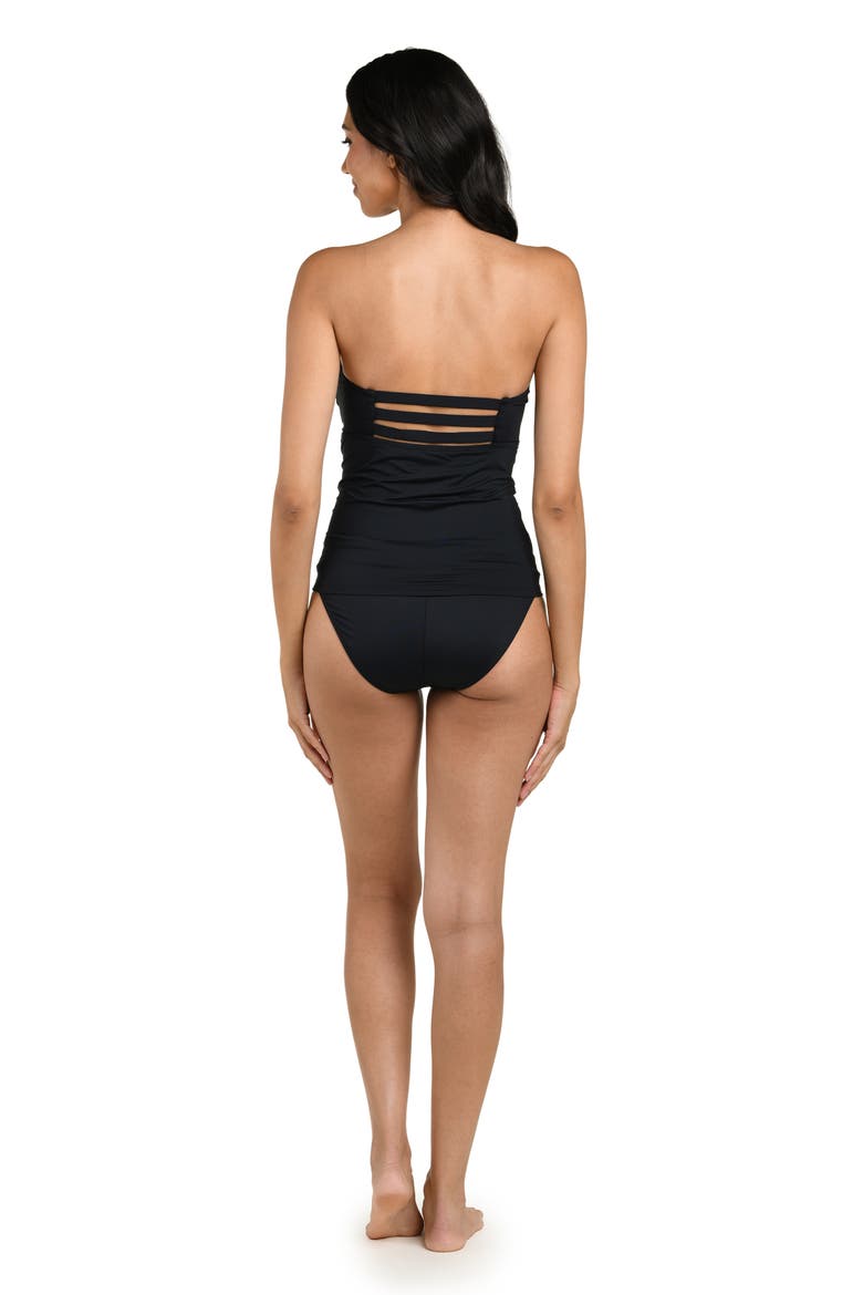 Island Goddess Bandeau Tankini, Alternate, color, BLACK