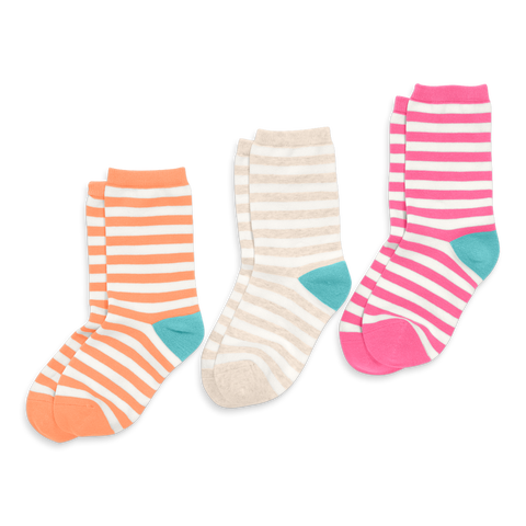 Kids Crew Sock 3-Pack In Stripe