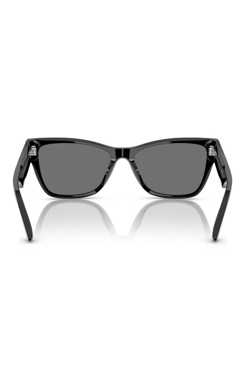 55mm Polarized Pillow Sunglasses, Alternate, color, BLACK / POLAR GREY