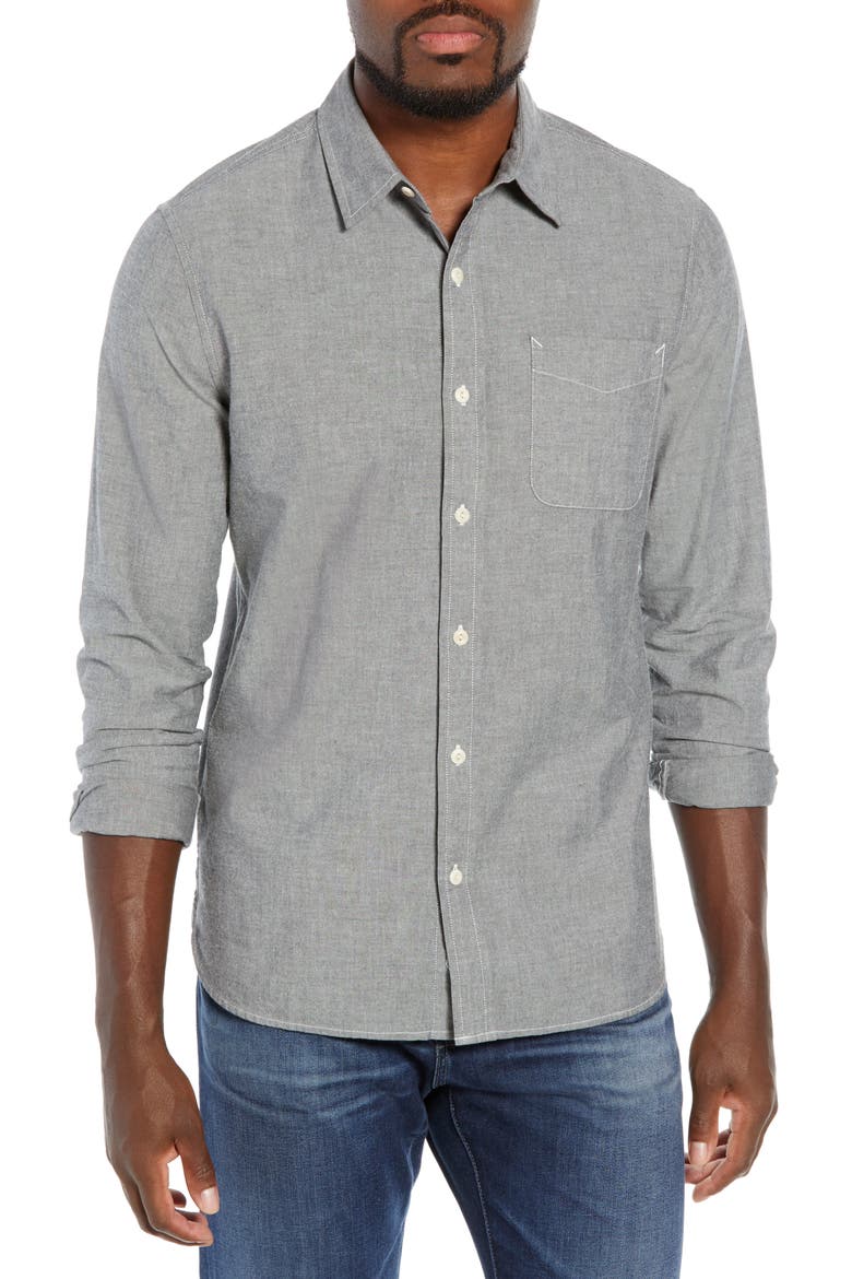 Colton Slim Fit Sport Shirt, Main, color, GRAY STONE
