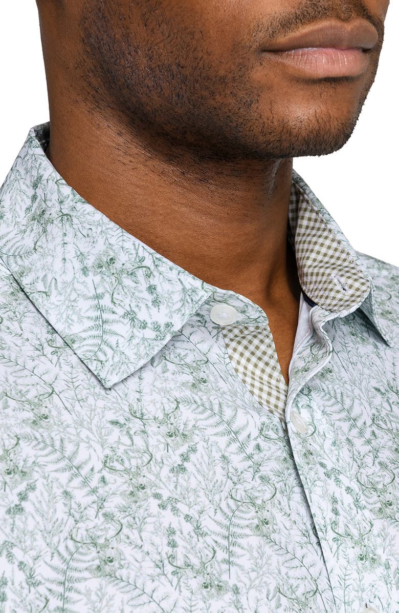 CONSTRUCT Woods Woven Long Sleeve Basic, Alternate, color, White/Green