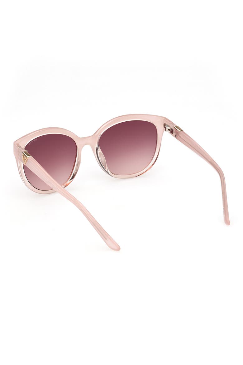 Round Sunglasses, Alternate, color, PINK / GRADIENT BORDEAUX