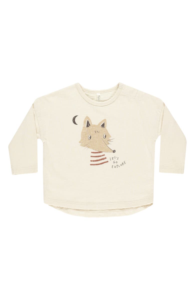 Rylee + Cru Kids' Long Sleeve Cotton Graphic T-Shirt, Main, color, Coyote