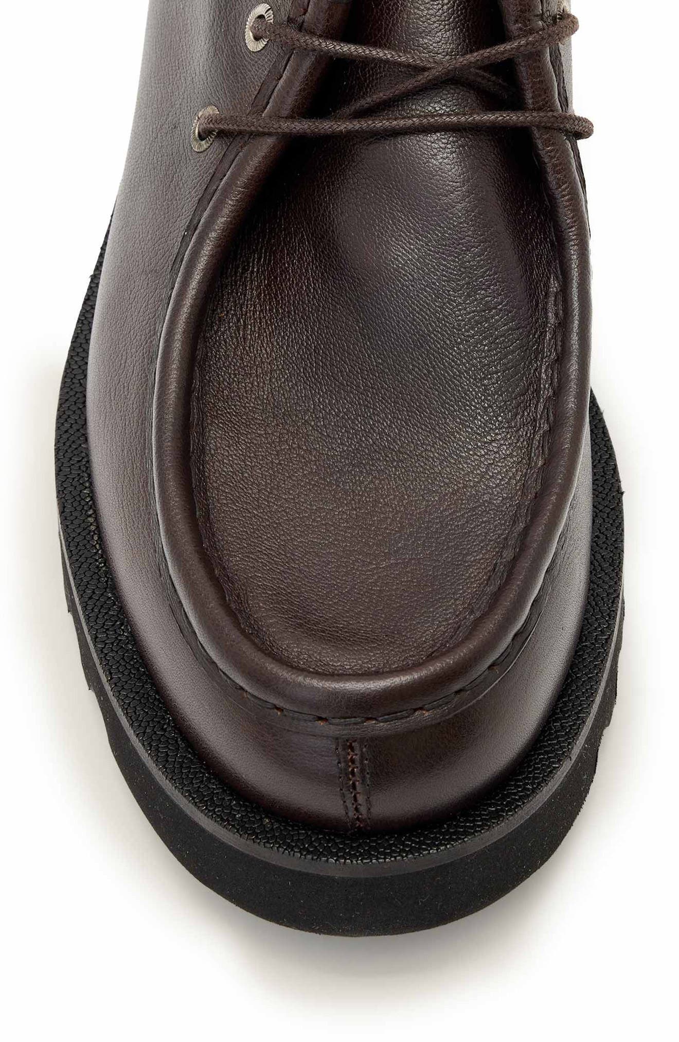 Skiff Apron Toe Shoe, Alternate, color, OXBLOOD RED