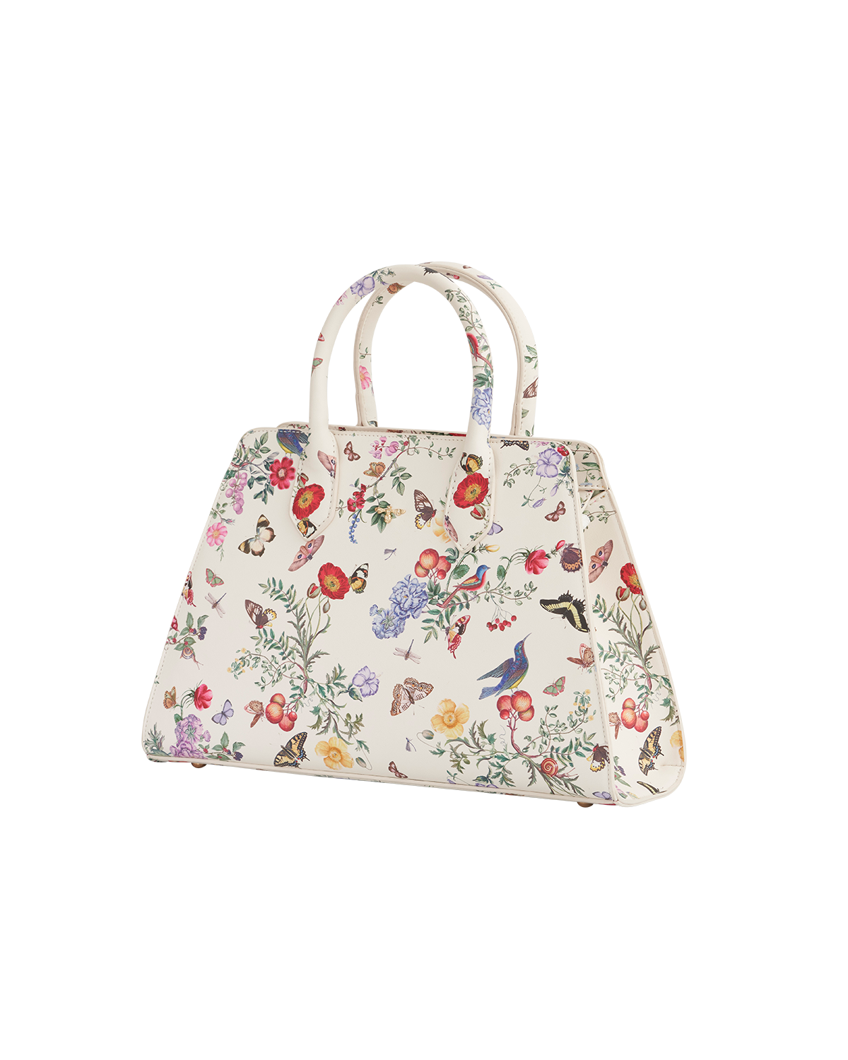 Fable England Alice Garden Medium Structured Tote, Alternate, color, Ivory