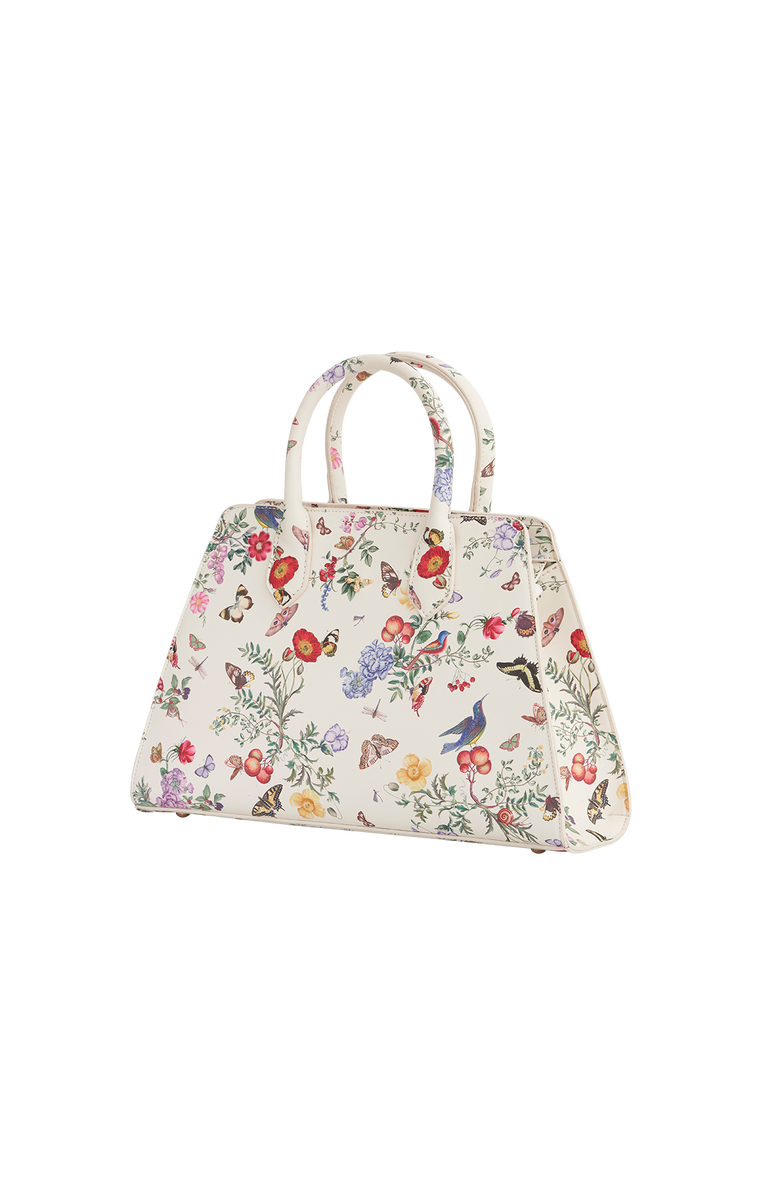 Fable England Alice Garden Medium Structured Tote, Alternate, color, Ivory