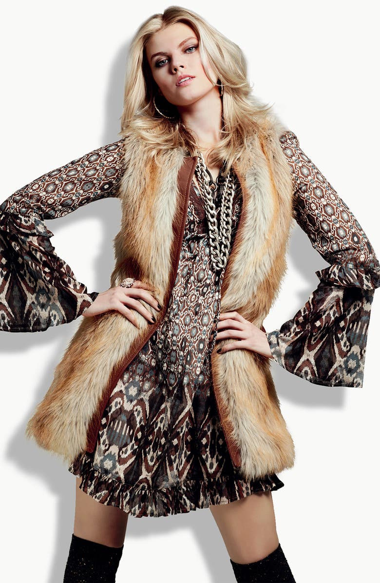 Sanctuary 'Rockin' Natalie' Faux Fur Vest, Main, color, 