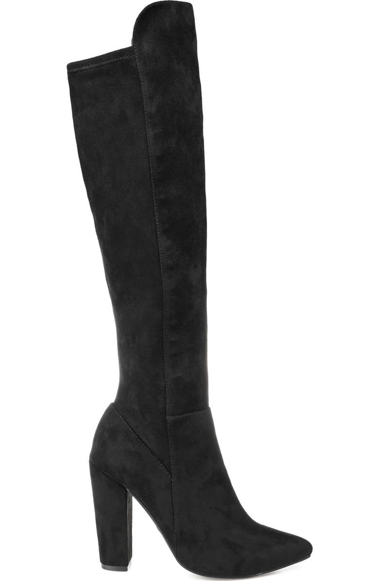 Journee Collection Dominga Block Heel Vegan Leather Boot, Alternate, color,